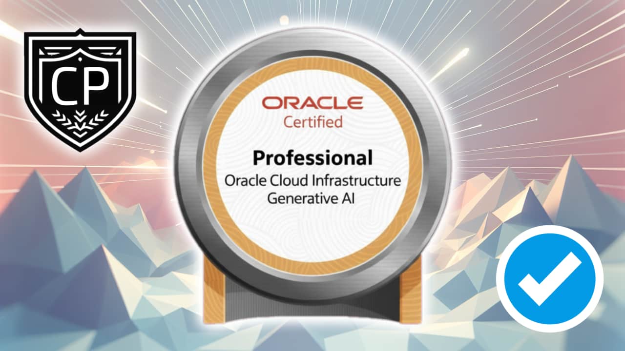 Oracle Cloud Infrastructure Generative AI Professional certification preparation resources